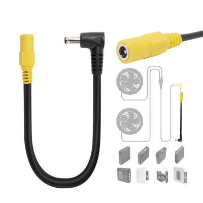 Burtle以外のDC3.8mm付きの作業服バッテリーをBurtle旧型ファンに動作させる変換ケーブル