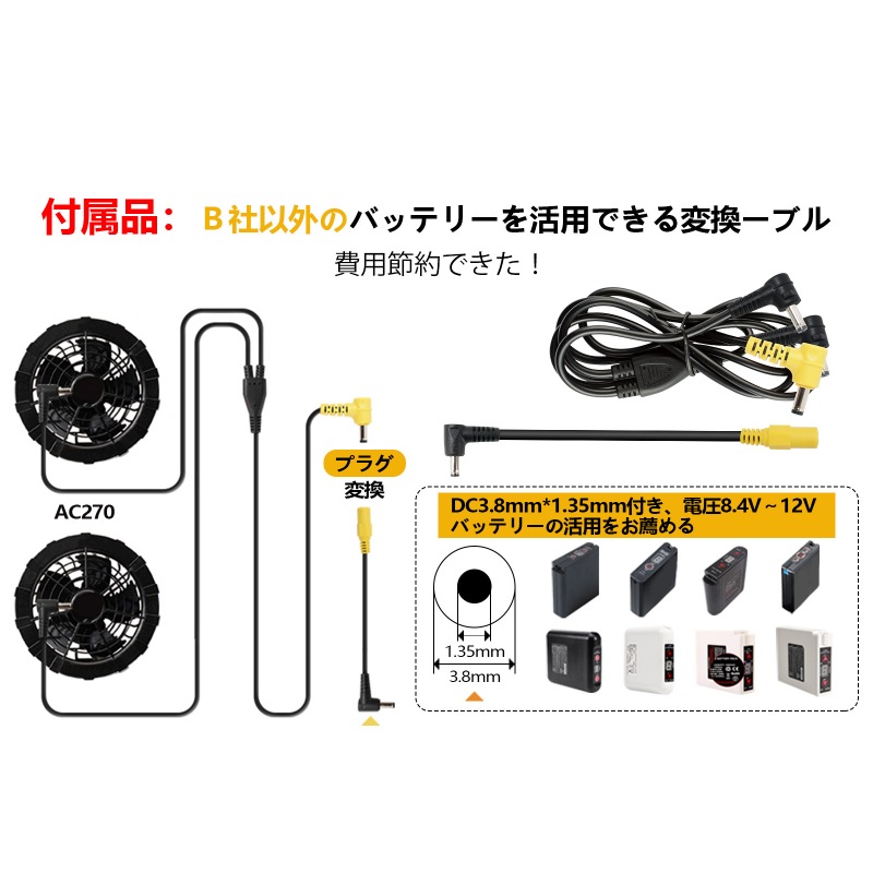 BURTLE ファンケーブル AC180 の代替品