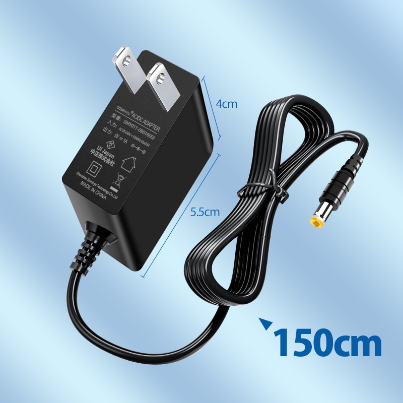 Tyuusei オムロン 血圧計用 acアダプター 充電器 Omron 上腕式 血圧測定器 DC 6V アダプター 電源 HCR-7104 HCR-7202 HEM-7130 HHP-AM01の代替品 長さ150cm (ACアダプター)